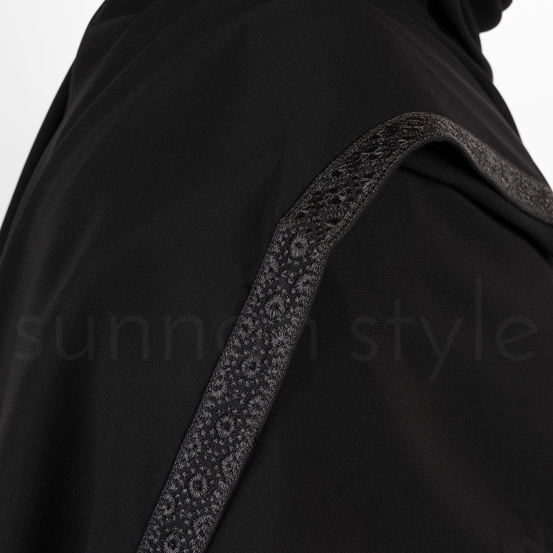 Sunnah Style Obsidian Shayla Embroidered Hijab